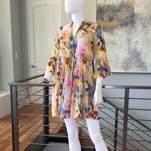 Ruffle Sleeve Mini Dress